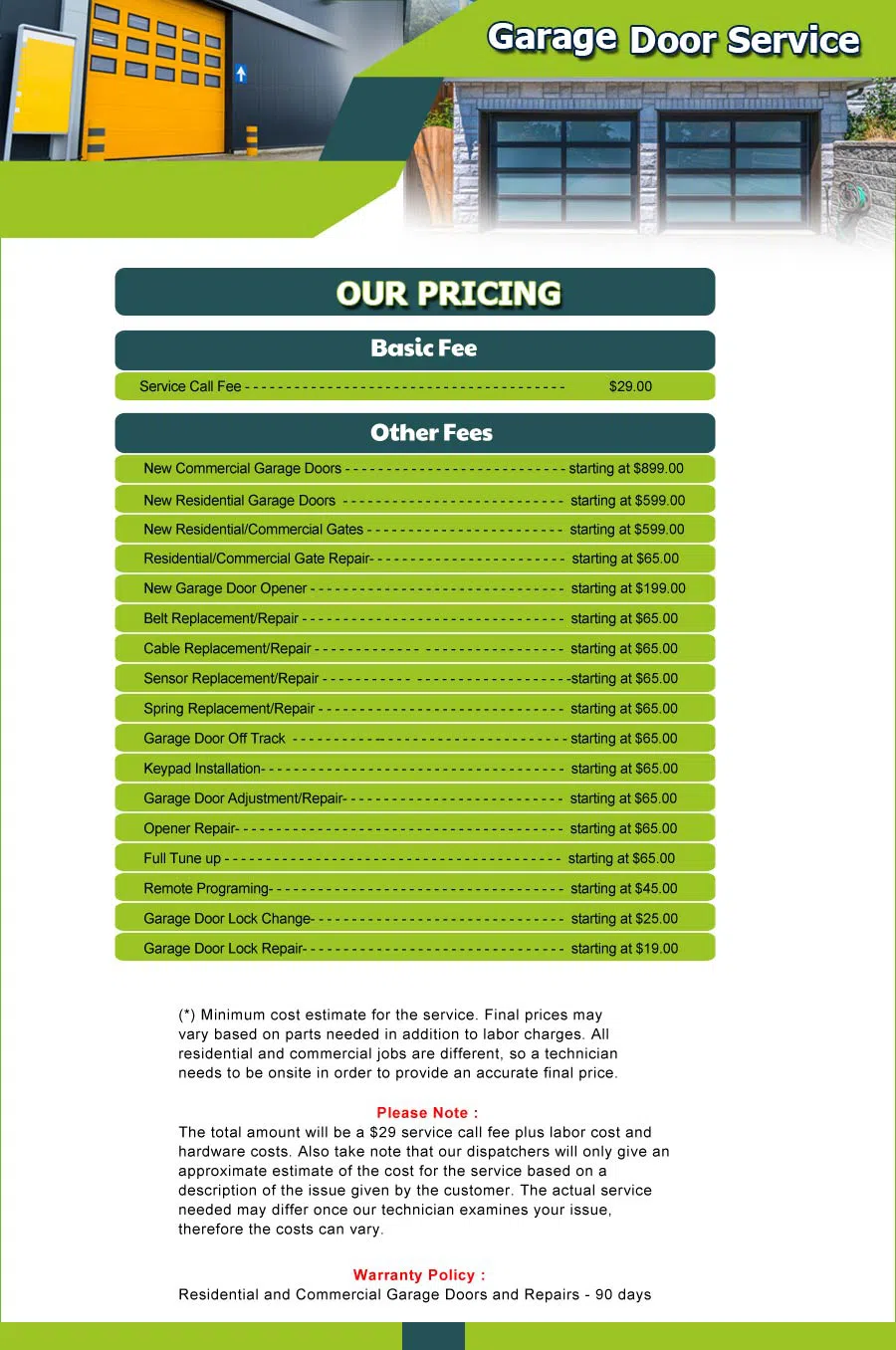 Garage Door 24 Hours Repairs Denver, CO 303-578-5529